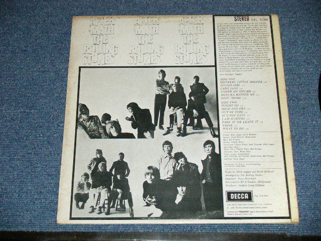 画像: ROLLING STONES - AFTERMATH (Mtrix # 4W/5W ) (Ex++/Ex+++) / 1967? UK ENGLAND 2nd Press "Boxed DECCA Label"  STEREO Used LP 