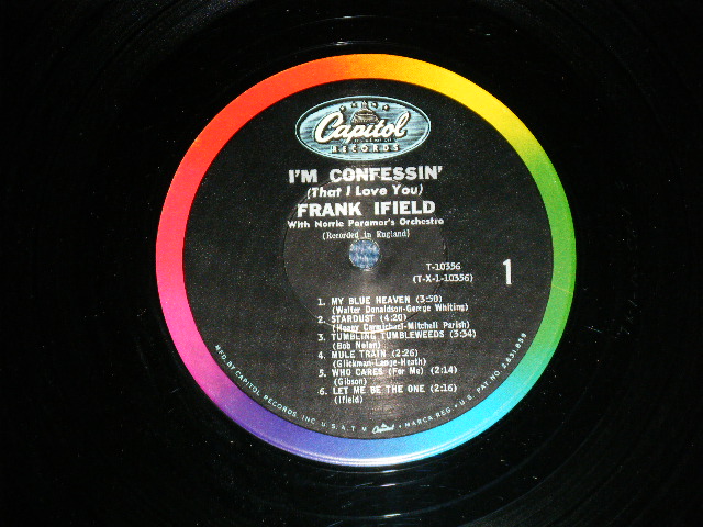 画像: FRANK IFIELD - I'M CONFESSIN' ( Ex+/Ex++ )   / 1963 US AMERICA ORIGINAL 1st Press "CAPITOL Logo on Top Label" MONO Used  LP