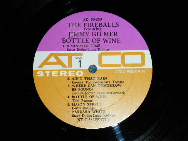 画像: THE FIREBALLS - BOTTOLE OF WINE ( MINT-/MINT-)  / 1965 US AMERICA Original Stereo "PURPLE & BROWN LABEL"  Used LP 