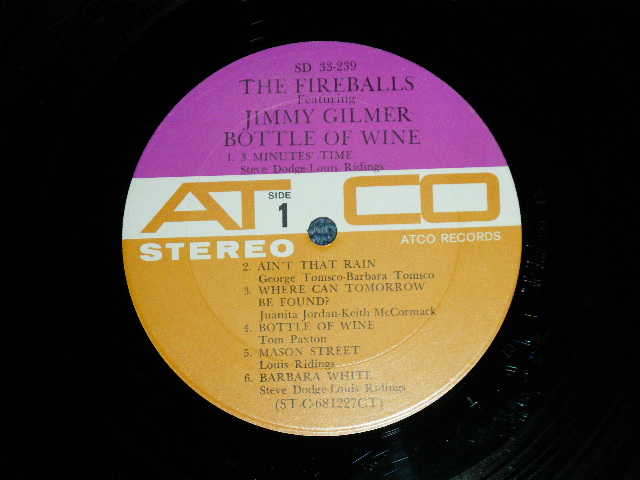 画像: THE FIREBALLS - BOTTOLE OF WINE ( Ex++/Ex++)  / 1965 US AMERICA Original Stereo "PURPLE & BROWN LABEL"  Used LP 