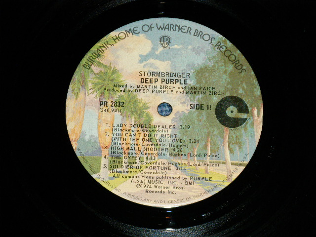 画像: DEEP PURPLE - STORMBRINGER  ( Matrix # PR 2832 40940-2 / PR 2832 40941-1A) ( Ex+++/Ex+++)  / 1974  US AMERICA  ORIGINAL 1st Press "BURBANK STREET Label"  Used  LP 