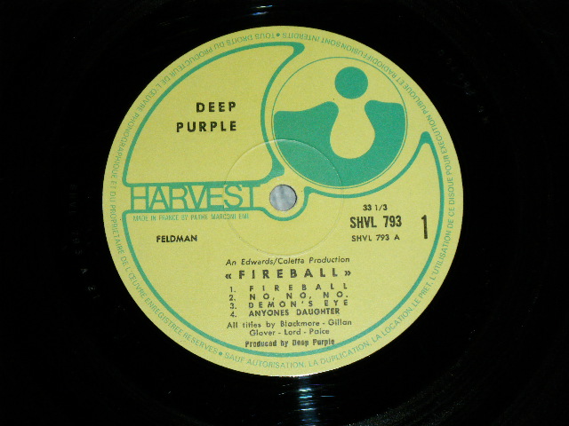 画像: DEEP PURPLE - FIREBALL with SONG SHEET ( Ex/Ex+++)  / 1978 Version FRANCE FRNCH Used LP 