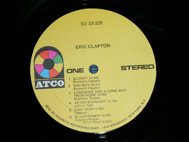 画像: ERIC CLAPTON -  ERIC CLAPTON  ( Matrix # ST.C.-701879-C C (RE-MO)▵14735 / ST.C.-701880-C C ▵14735-x ) ( Ex/Ex+++)  / 1970 US AMERICA ORIGINAL "1841 BROADWAY Label"  Used LP 