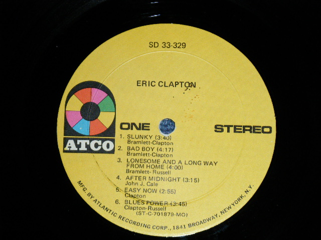 画像: ERIC CLAPTON -  ERIC CLAPTON  ( Matrix # ST.C.-701879-C C RE-MO)▵14735 / ST.C.-701880-C C ▵14735-x ) ( Ex++/Ex+++)  / 1970 US AMERICA ORIGINAL "1841 BROADWAY Label"  Used LP 