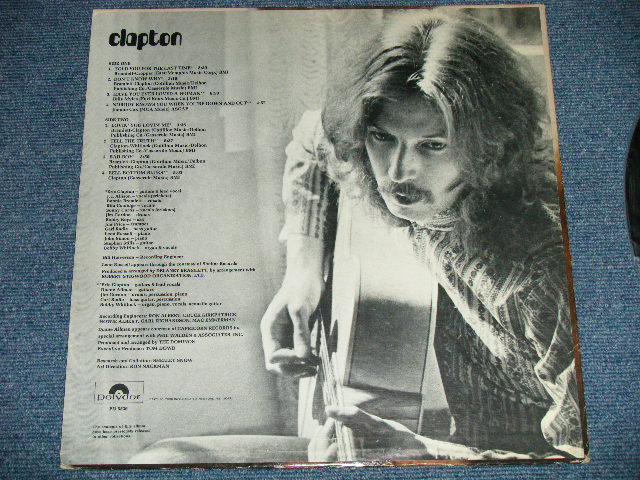 画像: ERIC CLAPTON - CLAPTON :with "TITLE SEAL"  ( Matrix # A-1D/B-1D) ( Ex++/Ex+++ Looks:Ex++)  / 1973  US AMERICA ORIGINAL Used LP 