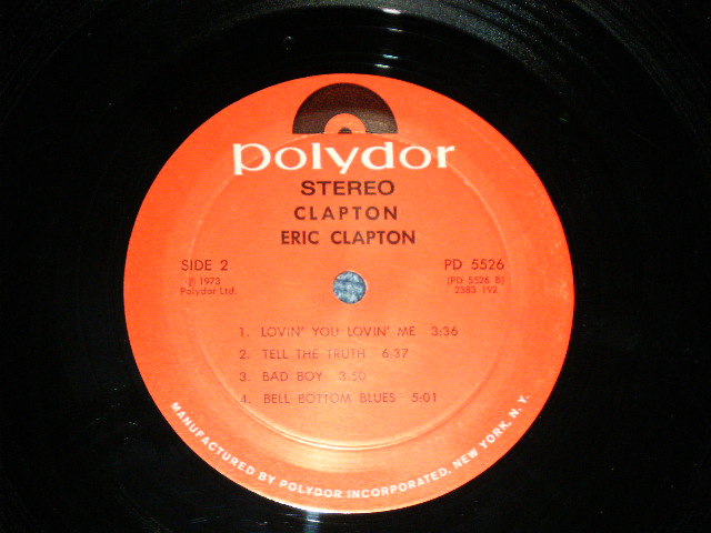 画像: ERIC CLAPTON - CLAPTON  ( Matrix # A-1C △17590/B-1C △17590-x) ( Ex++,Ex/Ex+++ )  / 1973  US AMERICA ORIGINAL Used LP 