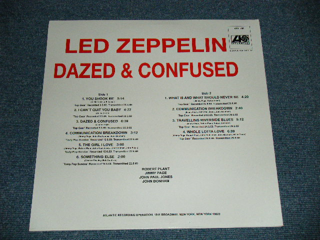 画像: LED ZEPPELIN - DAZED & CONFUSED  (New)  / 2009  FRANCE ORIGINAL "BRAND NEW" LP 