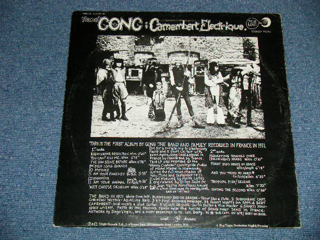 画像: GONG - CAMENBERT ELECTRIQUE  ( PROGRE)  ( Ex+/Ex+++)   /   UK ENGLAND ORIGINAL  Used  LP