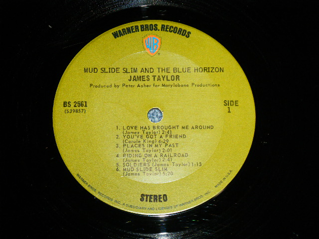 画像: JAMES TAYLOR -  MUD SLIDE SLIM  (Matrix # BS-2561  39587-1-1/BS-2561  39858-1-2 ) ( Ex+/Ex+++ Looks:Ex++:) / 1971 US ORIGINAL 1st Press GREEN & "WB" Label Used  LPA