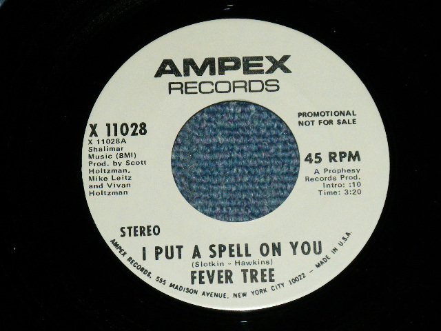 画像: FEVER TREE - I PUT A SPEL ON YOU : PROMO Only Same Flip MONO-STEREO  ( Ex+++/Ex+++)   / 1970 US AMERICA ORIGINAL "WHITE Label PROMO : Same Flip" Used  7" Single 