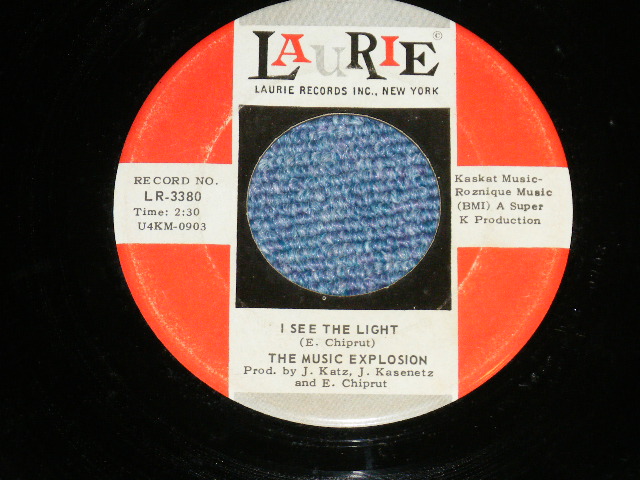 画像: THE MUSIC EXPLOSION - LITTLE BIT O'SOUL ( 1st Single on LAURIE )( Ex/Ex) / 1967 US ORIGINAL 7"45 Single 