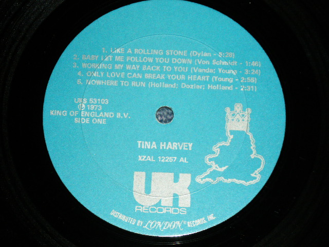 画像: TINA HARVEY - TINA HARVEY ( Ex/Ex++ B-3,4,5:Ex-) / 1973 US AMERICA ORIGINAL "PROMO"  LP 