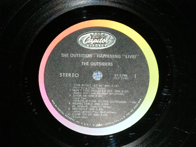 画像: The OUTSIDERS - HAPPENING "LIVE"  ( Ex/Ex  Looks:VG+++ ) / 1967 US AMERICA ORIGINAL  STEREO  Used LP 