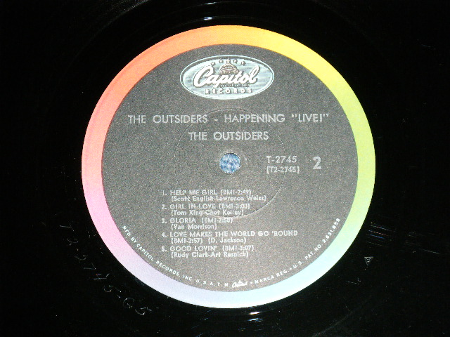 画像: The OUTSIDERS - HAPPENING "LIVE"  ( Ex++/Ex++ Looks:Ex+ BB HOLE ) / 1967 US AMERICA ORIGINAL  MONO  Used LP 