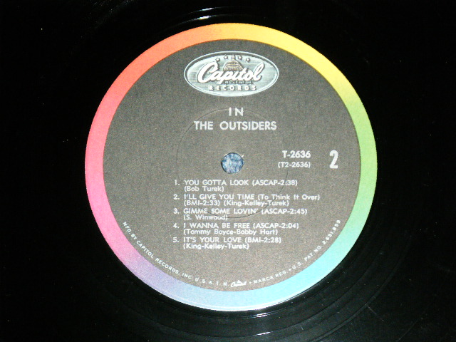 画像: The OUTSIDERS - IN THE OUTSIDERS   ( Ex+++/Ex+++ Looks:Ex++ ) / 1967 US AMERICA ORIGINAL  MONO  Used LP 