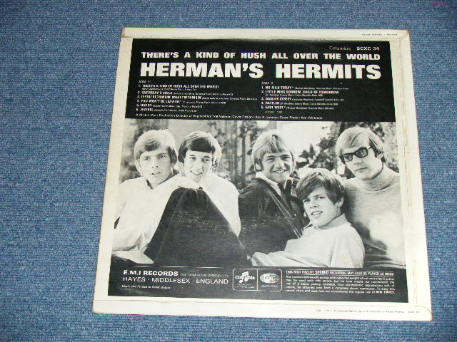 画像: HERMAN'S HERMITS - THERE'S A KIND OF HUSH ALL OVER THE WORLD  ( Ex++/Ex+++) / 1967 UK ENGLAND  ORIGINAL "EXPORT" " BLUE Columbia Label"  STEREO  Used LP