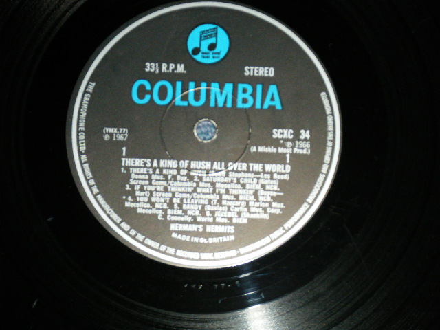 画像: HERMAN'S HERMITS - THERE'S A KIND OF HUSH ALL OVER THE WORLD  ( Ex++/Ex+++) / 1967 UK ENGLAND  ORIGINAL "EXPORT" " BLUE Columbia Label"  STEREO  Used LP