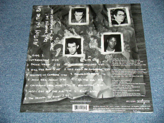 画像: DEAD KENNEDYS - MUTINY ON THE BAY : Previously Unreleased  ( SEALED )   / US AMERICA  ORIGINAL  "BRAND NEW SEALED" LP 