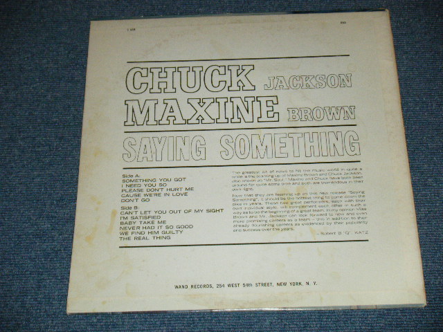 画像: CHUCK JACKSON - I DON'T WANTE TO CRY! (Ex+, POOR/VG+++ Looks:Ex++) / 1961 US AMERICA ORIGINAL MONO Used LP 