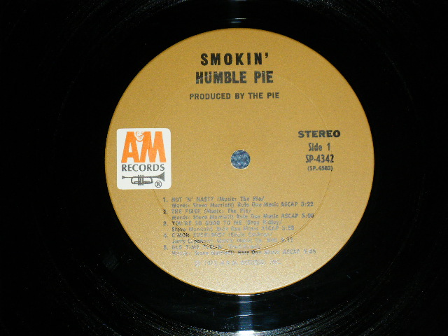 画像: HUMBLE PIE - SMOKIN' (Matrix # (RE-1)-P4/(RE-1)-P4 )  ( Ex++/Ex+++ Looks:Ex++)   / 1973 US AMERICA  ORIGINAL "BROWN Label" Used LP