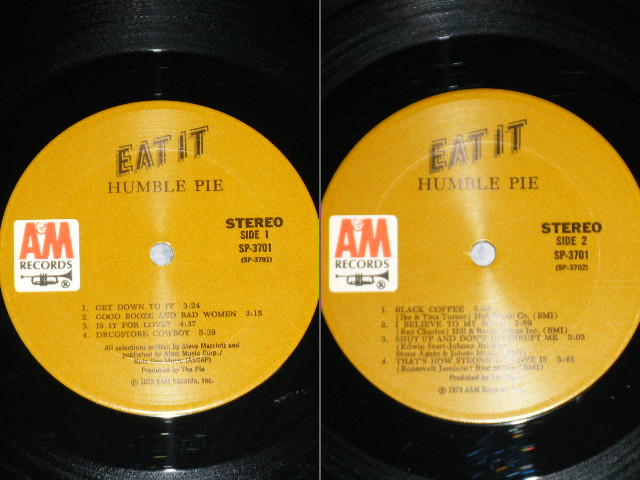 画像: HUMBLE PIE - EAT IT(With Booklet) (Matrix # S1/S1/S2/(RE-1)S2 )  ( Ex++/Ex++,Ex+++)   / 1973 US AMERICA  ORIGINAL "BROWN Label" Used 2-LP's 