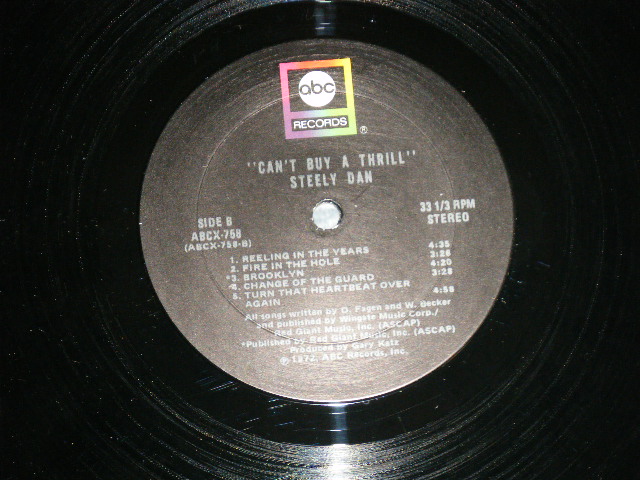 画像: STEELY DAN - CAN'T BUY A THRILL(Ex++/Ex,Ex+++)  / 1972  US AMERICA ORIGINAL 1st Press " BLACK Label" Used LP 