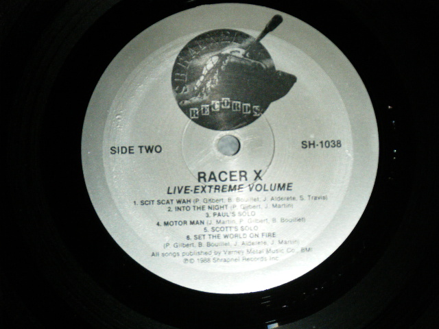 画像: RACER X ( with PAUL GILBERT ) - LIVE, EXTREME VOLUME ( E+++/MINT- )  / 1988 US AMERICA ORIGINAL Used LP 