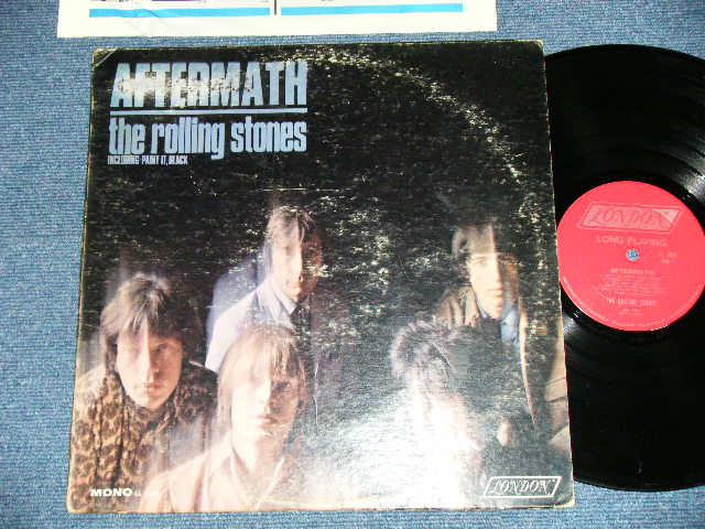 画像1: ROLLING STONES - AFTERMATH  ( Matrix # ARL-72591E  LL-3476 A /  ARL-7260-1C LL 3476 B )( VG+/VG+++  )  / 1966( Maybe 1969 or 1970 Released Design Label)  US AMERICA ORIGINAL "Boxed LONDON" "RED LABEL" MONO Used  LP 