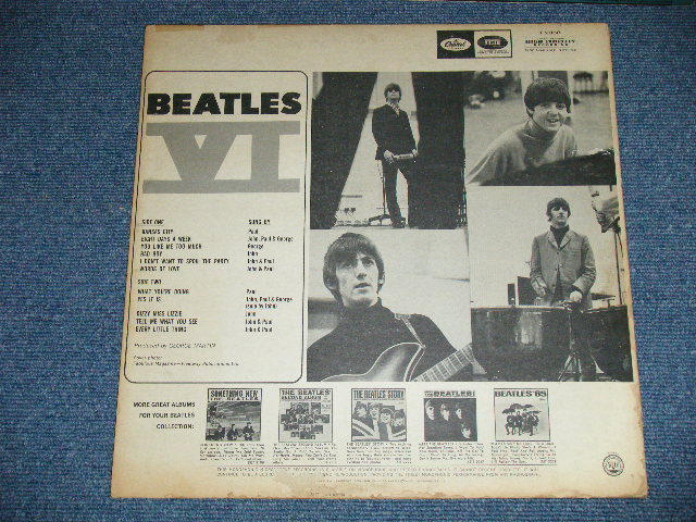 画像: The BEATLES - BEATLES VI ( Matrix #  T-1-2358- F13 /  T-2-2358-F11 )  ( Ex/Ex++ Looks:Ex++) / 1965 US AMERICA "2nd Press Back Cover" " 1st Press BLACK with RAINBOW Label"  MONO Used LP 