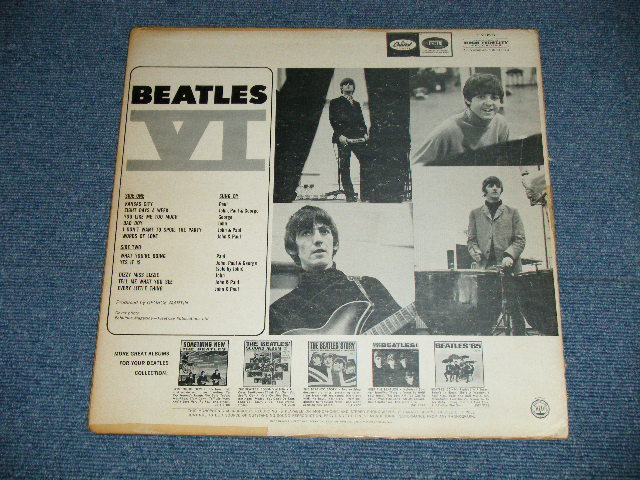 画像: The BEATLES - BEATLES VI ( Matrix #  T-1-2358- T6P  /  T-2-2358-P7 P )  ( VG+++/Ex Looks:Ex-) / 1965 US AMERICA "2nd Press Back Cover" " 1st Press BLACK with RAINBOW Label"  MONO Used LP 