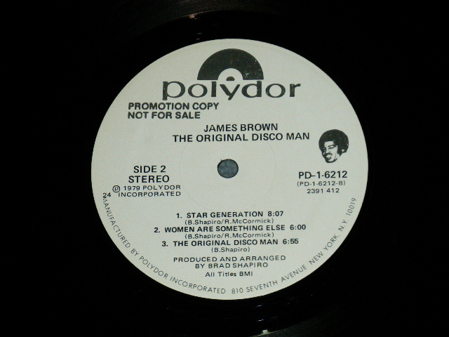 画像: JAMES BROWN - THE ORIGINAL DISCO MAN  (Ex++/MINT-) / 1979 US AMERICA ORIGINAL "WHITE LABEL PROMO"  Used LP 