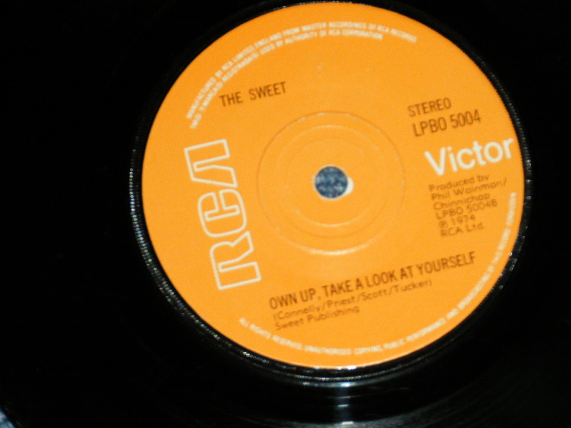 画像: SWEET - TEENAGE RAMPAGE : OWN UP,TAKE A LOOK AT YOURSELF ( Ex+++/Ex+++)  / 1974 UK ENGLAND  ORIGINAL Used 7" Single 