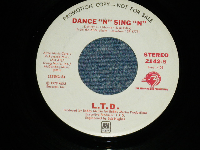 画像: L.T.D. - DANCE"N" SING "N" ( PROMO Only  SAME FLIP MONO & STEREO ) ( MINT-/MINT-)  / 1979 US AMERICA ORIGINAL"PROMO ONLY"  Used 7" Single 