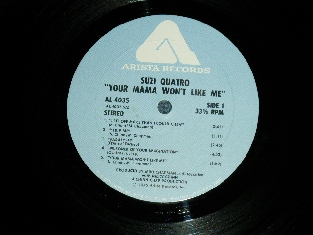 画像: SUZI QUATRO - YOUR MAMA WON'T  LIKE ME ( Ex+/Ex+++)    / 1975  US AMERICA ORIGINAL Used LP 