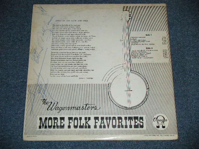 画像: The WAGONMASTERS  - MORE FOLK FAVORITES  : with AUTO GRAPHED (Ex+/Ex+ )    / 1960's   US AMERICA ORIGINAL STEREO Used LP 