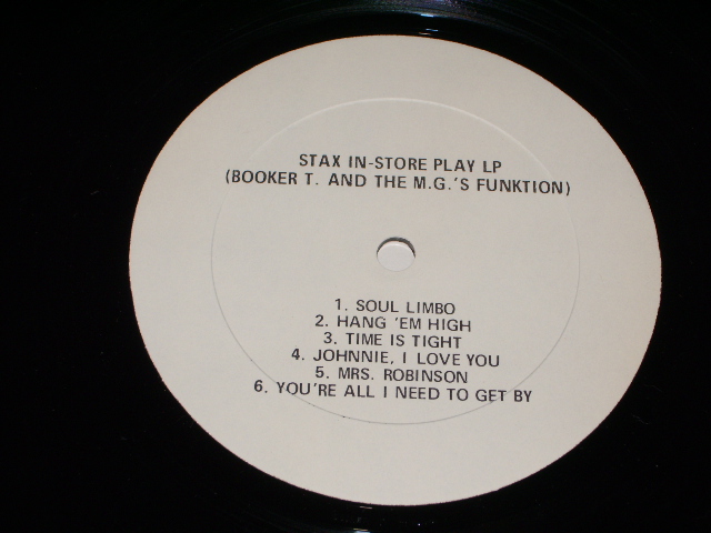 画像:  BOOKER T AND THE MG's -BOOKER T. & The MG'S - FUNKTION ( IN-STORE PLAY LP ) / US ORIGINAL Promo Only One Sided LP  