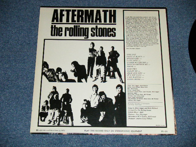 画像: ROLLING STONES - AFTERMATH ("STEREO  PS-476  & "LONDON" Logo on Bottom at Front Cover &  "CREDIT at BOTTOM Label" )   ( Matrix # ZAL 7259-1G △9250  / ZAL 7260- 1H△9250-x ) ( Ex++/Ex++ A-2:Ex- )  / 1966 US AMERICA ORIGINAL "BOXED LONDON BLUE Label" STEREO   Used LP 