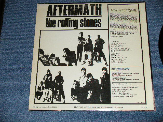 画像: ROLLING STONES - AFTERMATH ("STEREO PS-476" & "LONDON" Logo on Top Front Cover &  "CREDIT at BOTTOM Label" )   ( Matrix # ZAL 7259-1H △9250  / ZAL 7260- 1H△9250-x ) ( Ex+/Ex++ Looks:Ex+++ )  / 1966 US AMERICA ORIGINAL "BOXED LONDON BLUE Label" STEREO   Used LP 