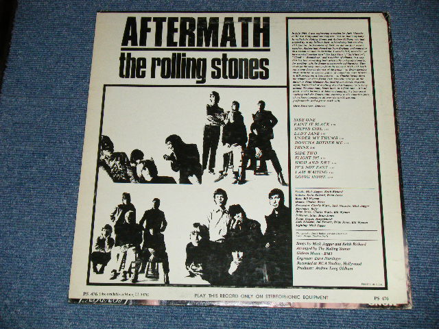 画像: ROLLING STONES - AFTERMATH ("STEREO PS-476" & "LONDON" Logo on Top Front Cover &  "CREDIT at BOTTOM Label" )   ( Matrix # ZAL 7259-1C △9250  / ZAL 7260- 1H△9250-x ) ( Ex/MINT- )  / 1966 US AMERICA ORIGINAL "BOXED LONDON BLUE Label" STEREO   Used LP 