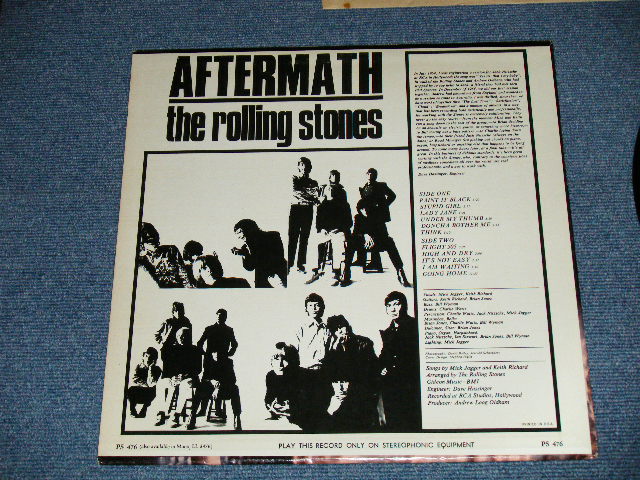 画像: ROLLING STONES - AFTERMATH ("STEREO  PS-476  & "LONDON" Logo on Bottom at Front Cover &  "CREDIT at BOTTOM Label" )   ( Matrix # ZAL 7259-1C △9250  / ZAL 7260- 1D△9250-x ) ( Ex+++/MINT- B-5:Ex+++ Visual  )  / 1966 US AMERICA ORIGINAL "BOXED LONDON BLUE Label" STEREO   Used LP 