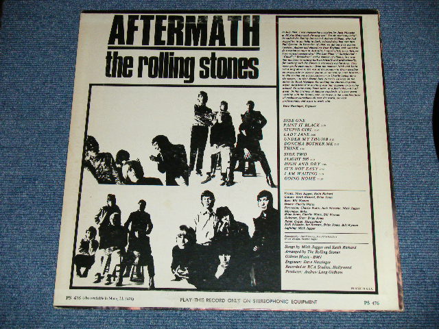 画像: ROLLING STONES - AFTERMATH ("STEREO  PS-476  & "LONDON" Logo on Bottom at Front Cover &  "No Credit at BOTTOM Label" )   ( Matrix # ZAL 7259-1A / ZAL 7260-1A) ( Ex+/Ex++ )  / 1966 US AMERICA ORIGINAL "BOXED LONDON BLUE Label" STEREO   Used LP 