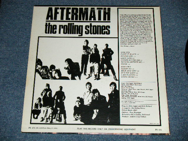 画像: ROLLING STONES - AFTERMATH ("STEREO  PS-476  & "LONDON" Logo on Bottom at Front Cover &  "No Credit at BOTTOM Label" )   ( Matrix # ZAL 7259-1A / ZAL 7260-1A) ( Ex++/Ex+++ Looks:MINT- )  / 1966 US AMERICA ORIGINAL "BOXED LONDON BLUE Label" STEREO   Used LP 