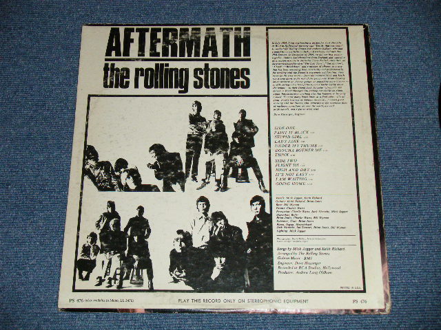 画像: ROLLING STONES - AFTERMATH ("STEREO PS-476" & "LONDON" Logo on Top Front Cover &  "CREDIT at BOTTOM Label" )   ( Matrix # ZAL 7259-1F / ZAL 72601F) ( Ex/Ex++ )  / 1966 US AMERICA ORIGINAL "BOXED LONDON BLUE Label" STEREO   Used LP 