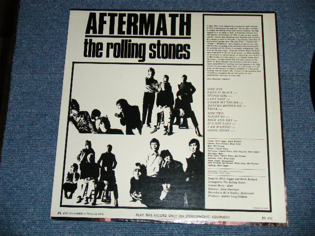 画像: ROLLING STONES - AFTERMATH ("STEREO PS-476" & "LONDON" Logo on Top Front Cover &  "CREDIT at BOTTOM Label" )   ( Matrix # ZAL 7259-1G △9250  / ZAL 7260- 1H△9250-x ) ( MINT-/MINT- )  / 1966 US AMERICA ORIGINAL "BOXED LONDON BLUE Label" STEREO   Used LP 