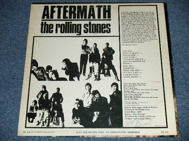 画像: ROLLING STONES - AFTERMATH ("STEREO  PS-476  & "LONDON" Logo on Bottom at Front Cover &  "No Credit at BOTTOM Label" )   ( Matrix # ZAL 7259-1A / ZAL 7260-1A) ( Ex-/Ex++ Looks:Ex : WOBC )  / 1966 US AMERICA ORIGINAL "BOXED LONDON BLUE Label" STEREO   Used LP 