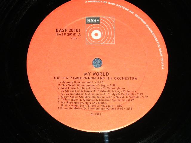 画像: DIETER ZIMMERMANN - MY WORLD (Some Cover Songs and RARE GROOVE ) ( Ex++/MINT- : Cut Out ) / 1972 US AMERICA ORIGINAL Used LP 