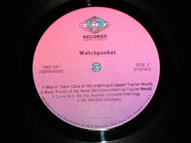 画像: WATCHPOCKET -WATCHPOCKET (GREAT AMERICAN ROOTS ROCK :MEMPHIS SOUNDS : With STEVE CROPPER )( Ex++/MINT- : Cut Out,EDSP) / 1972 US AMERICA ORIGINAL Used  LP 