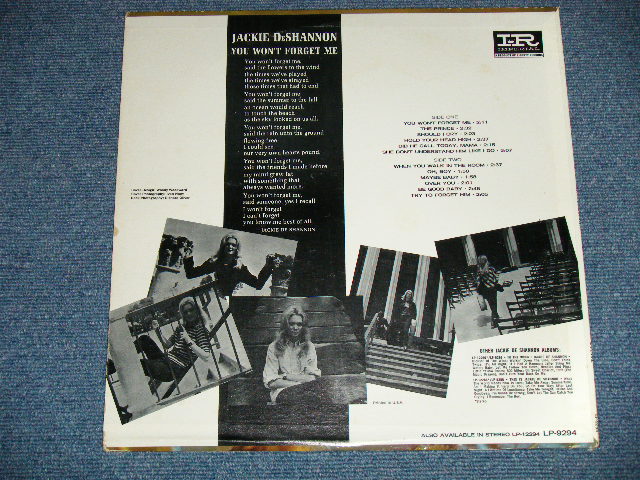 画像: JACKIE DeSHANNON  DE SHANNON - YOU WON'T FORGET ME (  Ex++/Ex+++) / 1965 US AMERICA ORIGINAL  "BLACK With PINK" Label MONO Used LP 