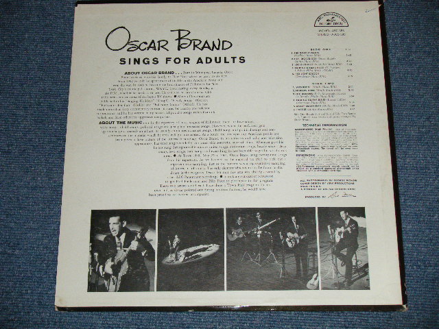 画像: OSCAR BRAND - SINGS FOR A ADULTS ( Ex++/Ex++ ) / 1961 US AMERICA ORIGINAL MONO Used  LP 