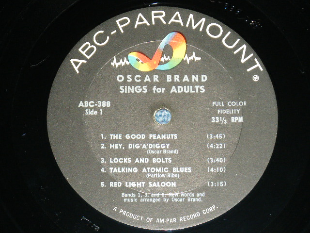 画像: OSCAR BRAND - SINGS FOR A ADULTS ( Ex++/Ex++ ) / 1961 US AMERICA ORIGINAL MONO Used  LP 